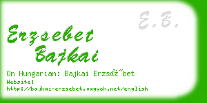 erzsebet bajkai business card